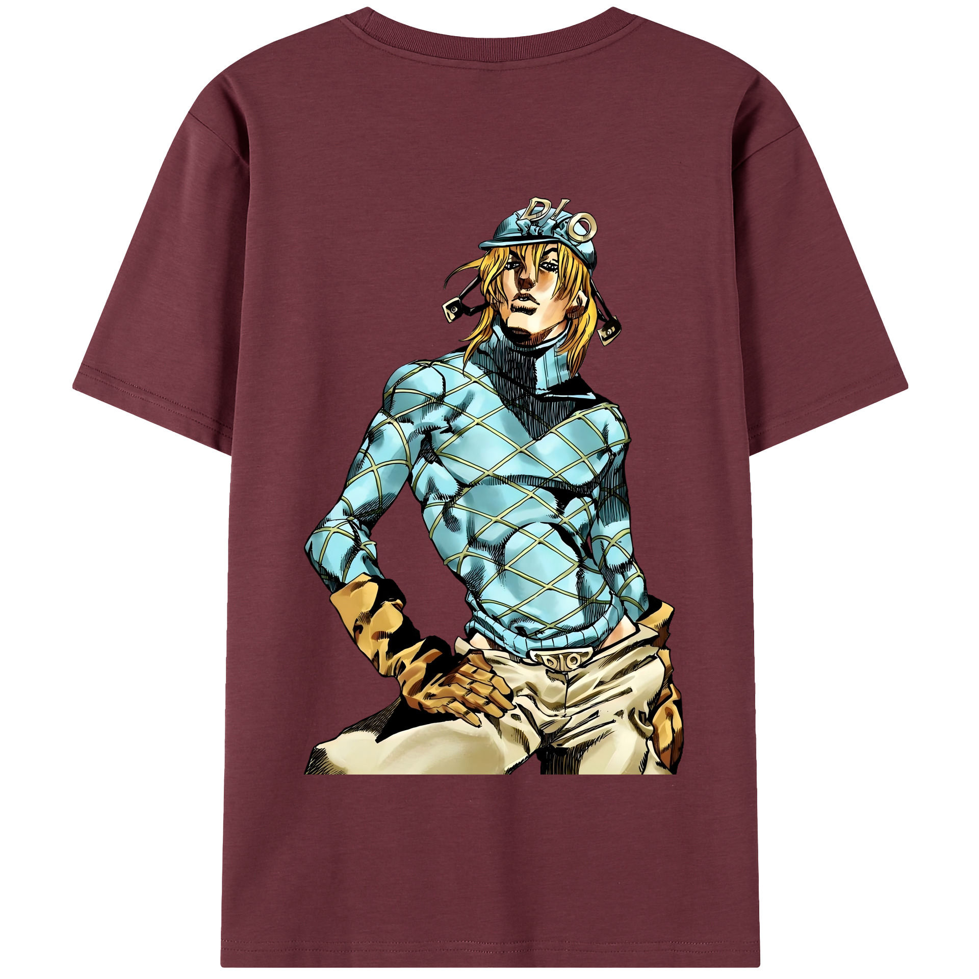 （画像用） ジョジョの奇妙な冒険 ディオ?ブランドー JoJo's Bizarre Adventure Dio Brando 綿100％半袖Tシャツ（背面プリント）